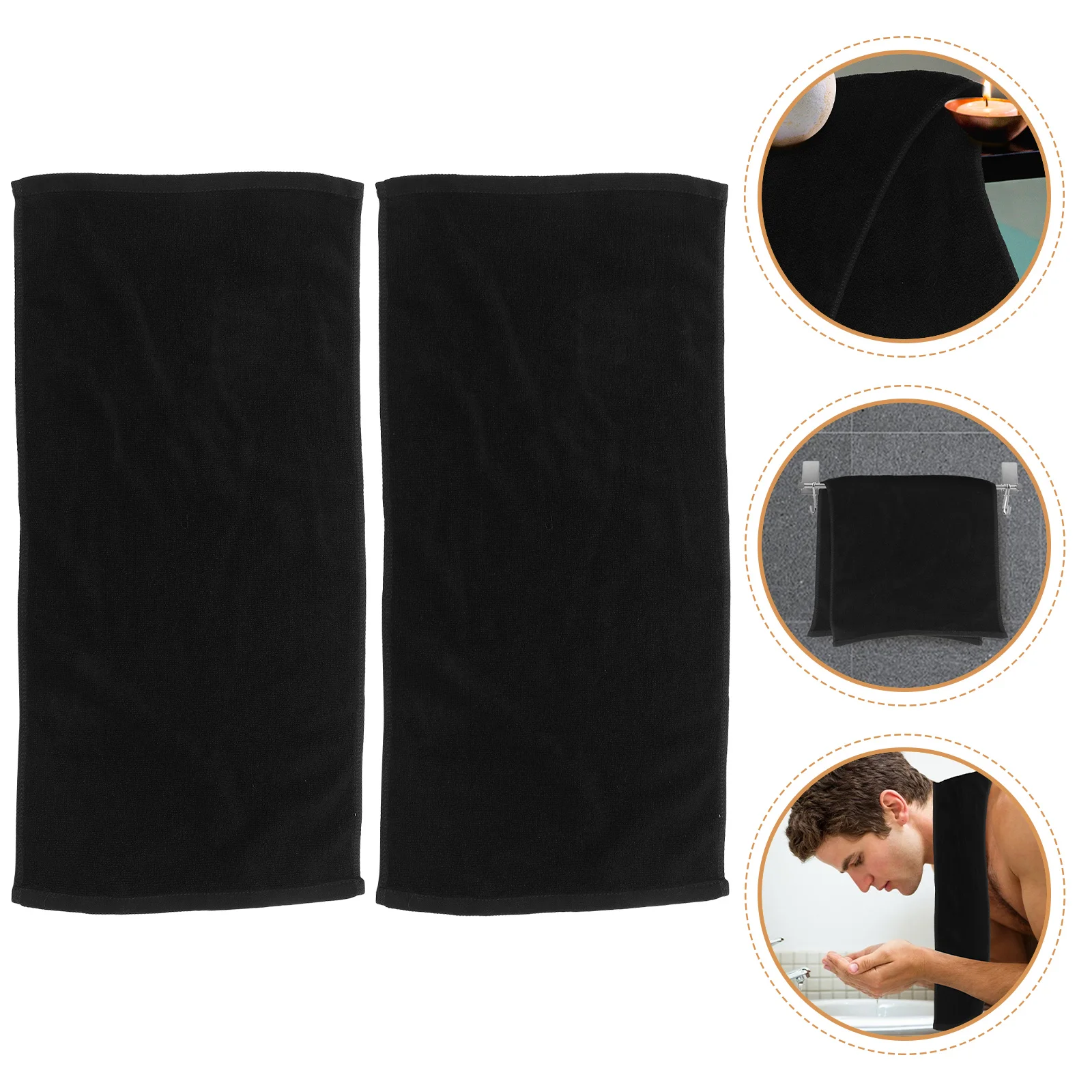 

2Pcs Multipurpose Towels for Bathroom Cotton Towels Face Clean Towels Washcloths