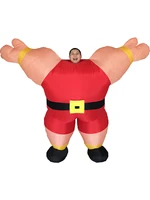 jyzcos hercules inflatable costume mr fitness muscle man weight lifting party bar gym fancy cosplay dress