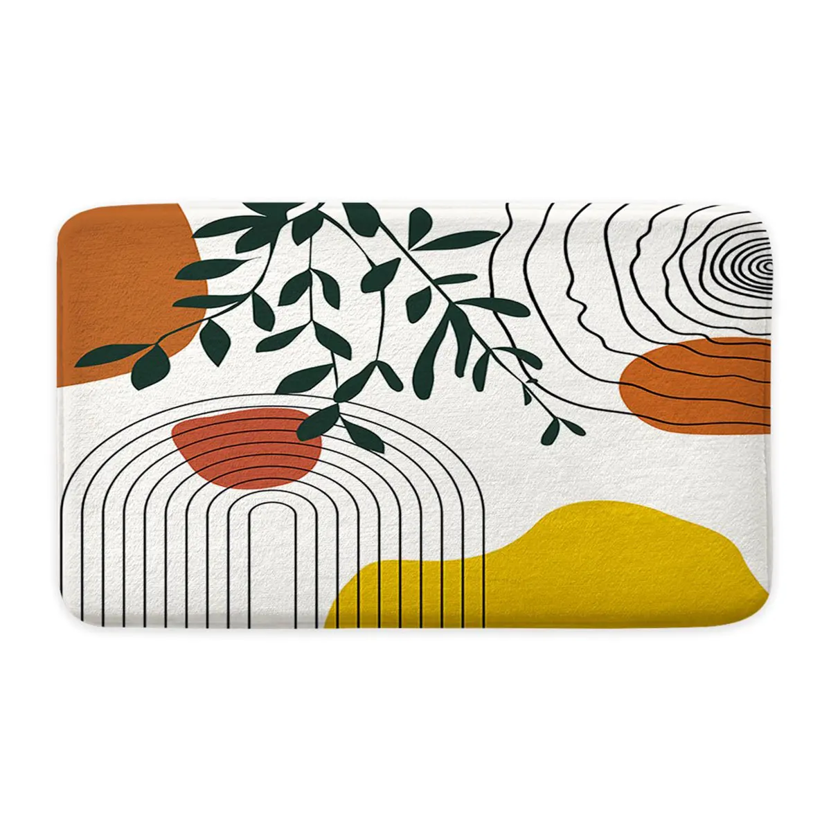 

Bathroom Rugs Modern Abstract Bath Mat Absorbent Bath Mat Non-Slip Entrance Rug Soft Machine Washable Floor Mats 29.5x17.7inch