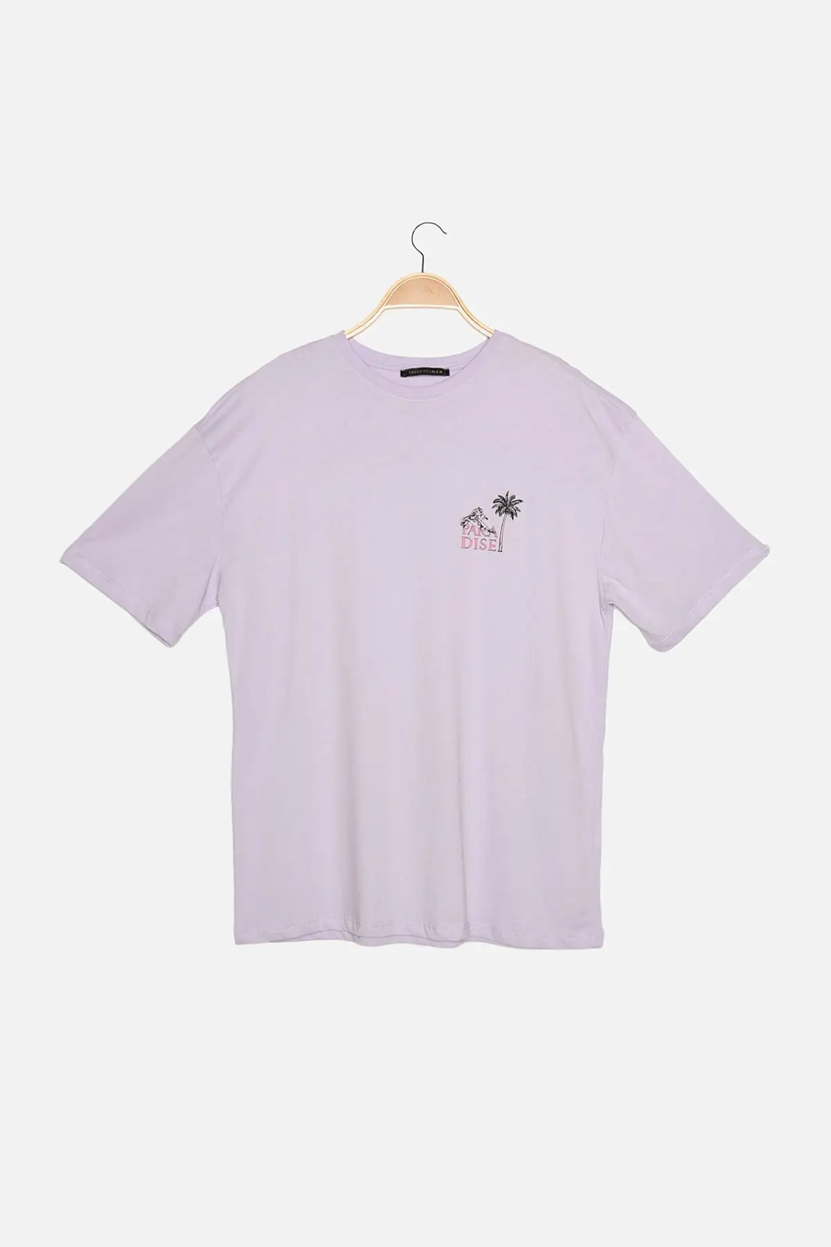 

Trendyol Male Wide Cut Bike Collar Short Sleeve Printed T-Shirt TMNSS21TS3789