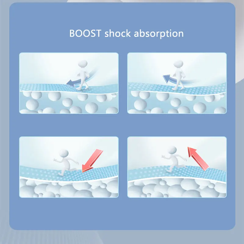 Boost insoles super soft step on feeling sports shock absorption breathable sweat absorption odor and pain high elasticity