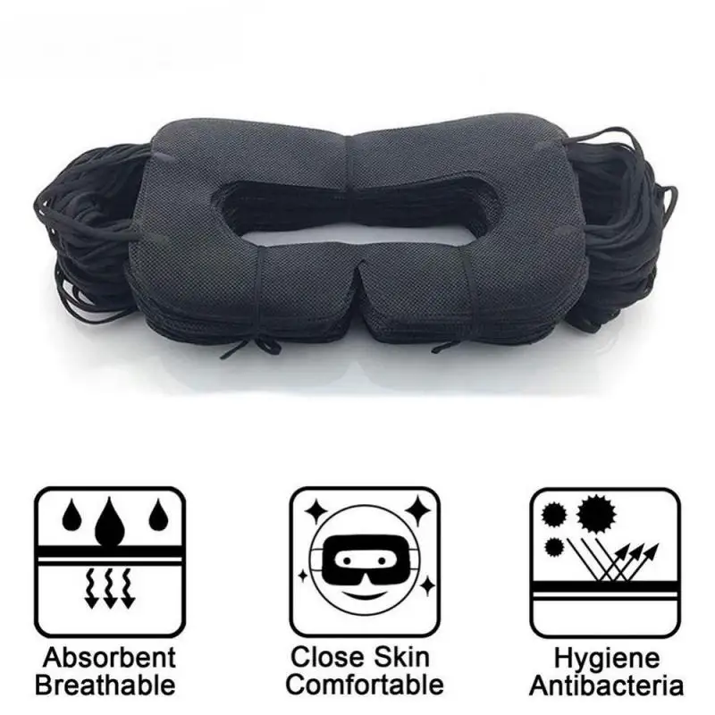 

Маска для глаз VR, пот, дышащая одноразовая Нетканая ткань для Oculus Quest 2, ремешок на голову, аксессуары для Oculus