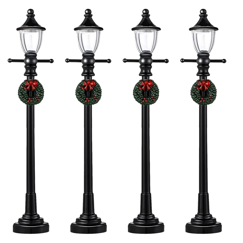 

Рождественская модель мини-уличных фонарей, декоративные уличные Мини-фонари, маленькие уличные фонари для рождественского кукольного дом...