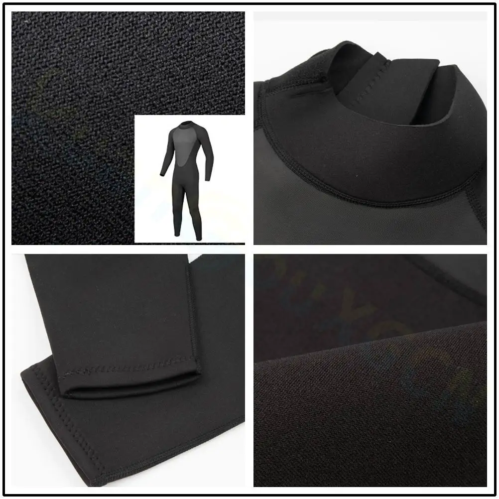 Неопреновый гидрокостюм 3 мм для мужчин и женщин костюм дайвинга на молнии сзади