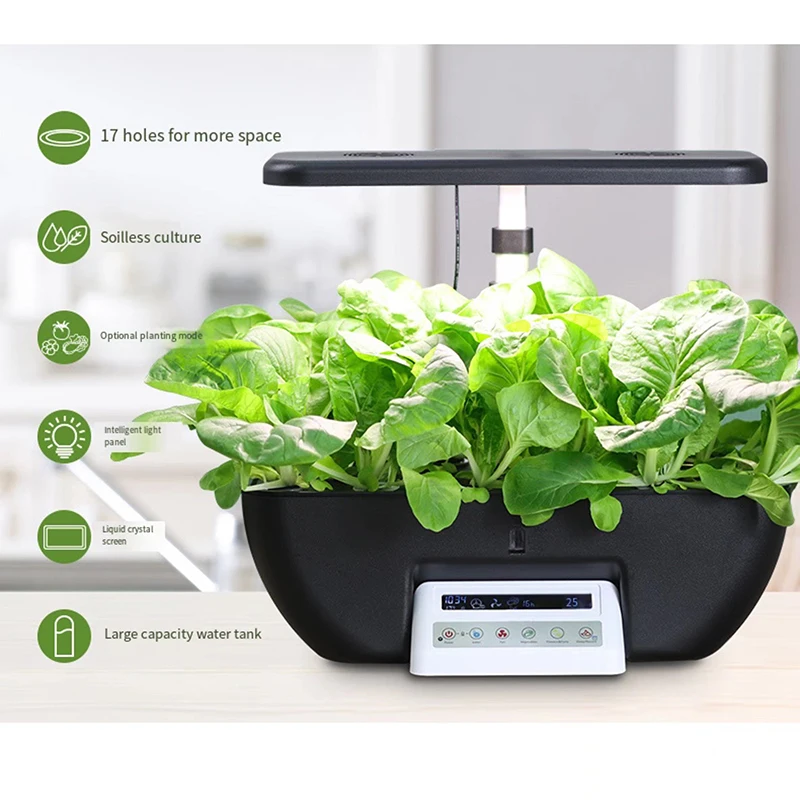 17 Sites Hydroponic System Growth Kits Indoor Smart Touch Screen LED Plant Lights Soilless Cultivation Vegetable Herbs Garden
