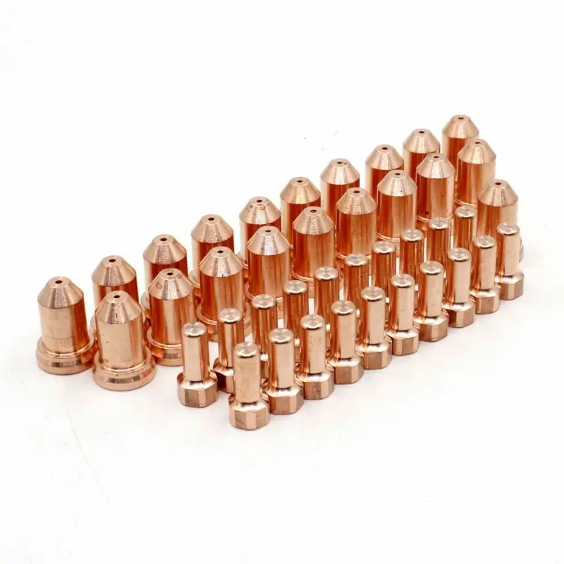

40pcs 52558 Electrode 51311 Tips 1.0mm 1.2mm For Plasma Torch IPT-80 PT80 PT-80 100% Brand New And High Quality