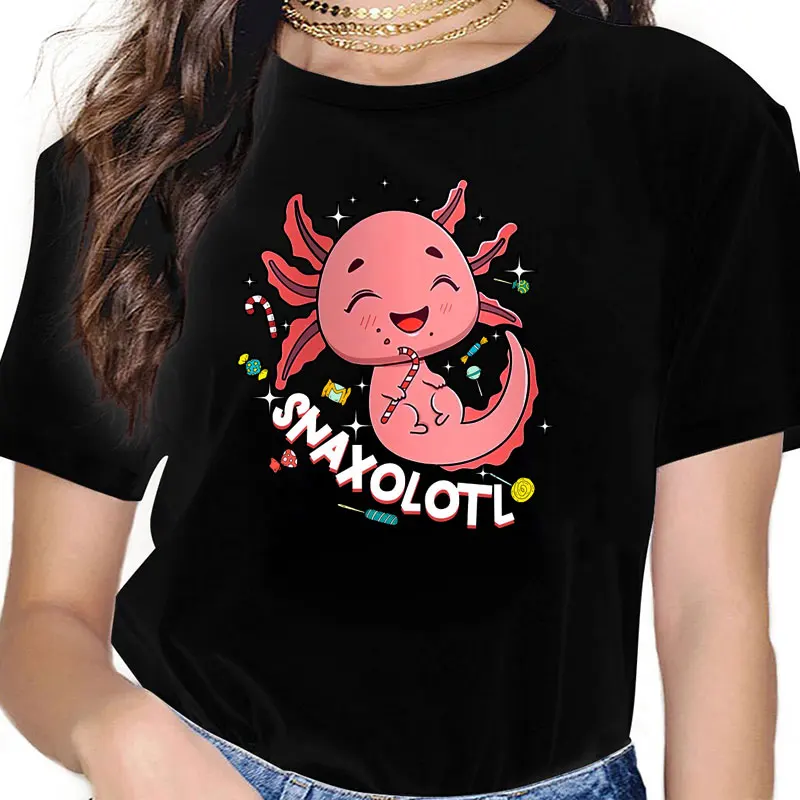 Axolotl Kawaii Baphomet Pastel Goth Cute жуткий Nu печатная Футболка унисекс Harajuku винтажные
