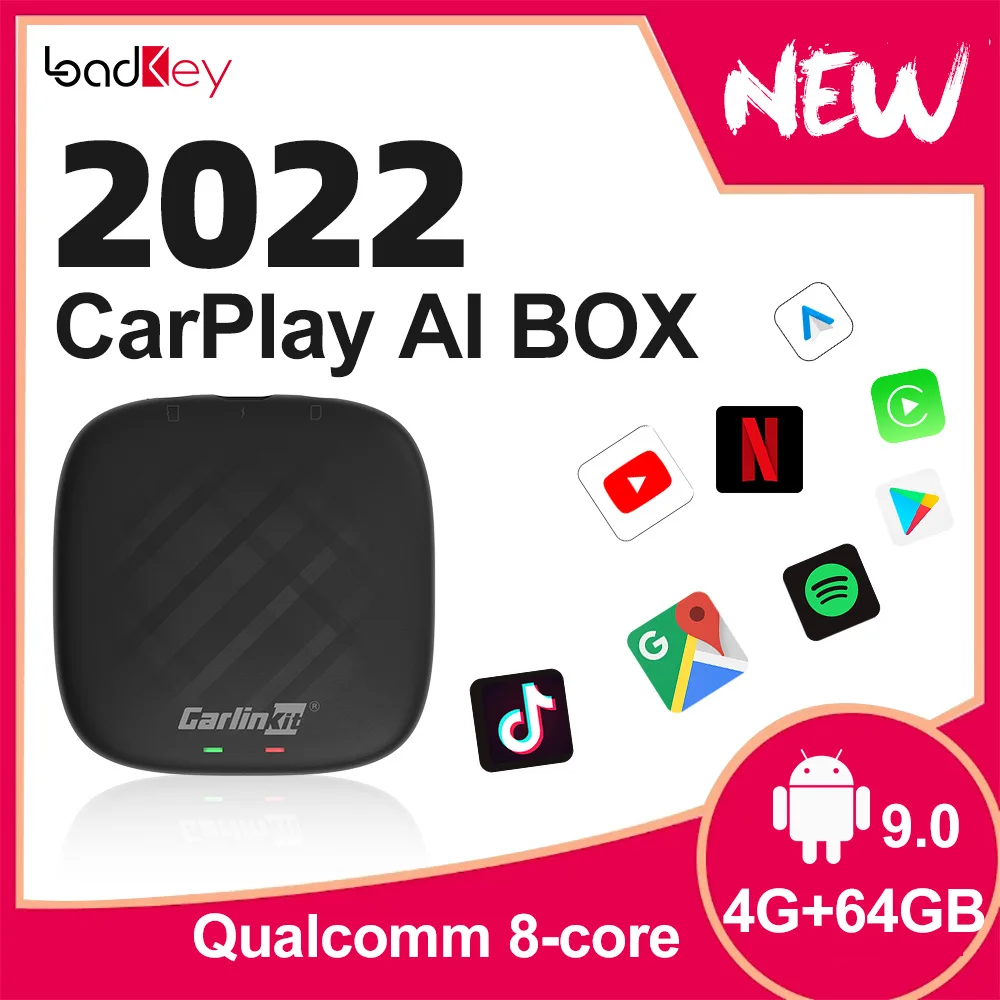 carlinkit 3 carplay mini ai box wireless carplay wireless android auto for audi bmw mazda toyota netflix youtube 4g lte 128g gps free global shipping