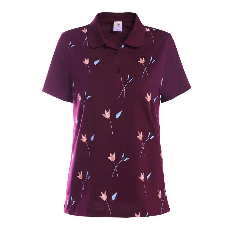 Summer Ladies Polo Shirt Female Short Sleeve Basic Tee Shirt Ladies Clothing Fashion 2022 New Elegant and Casual Polo Blouse A26