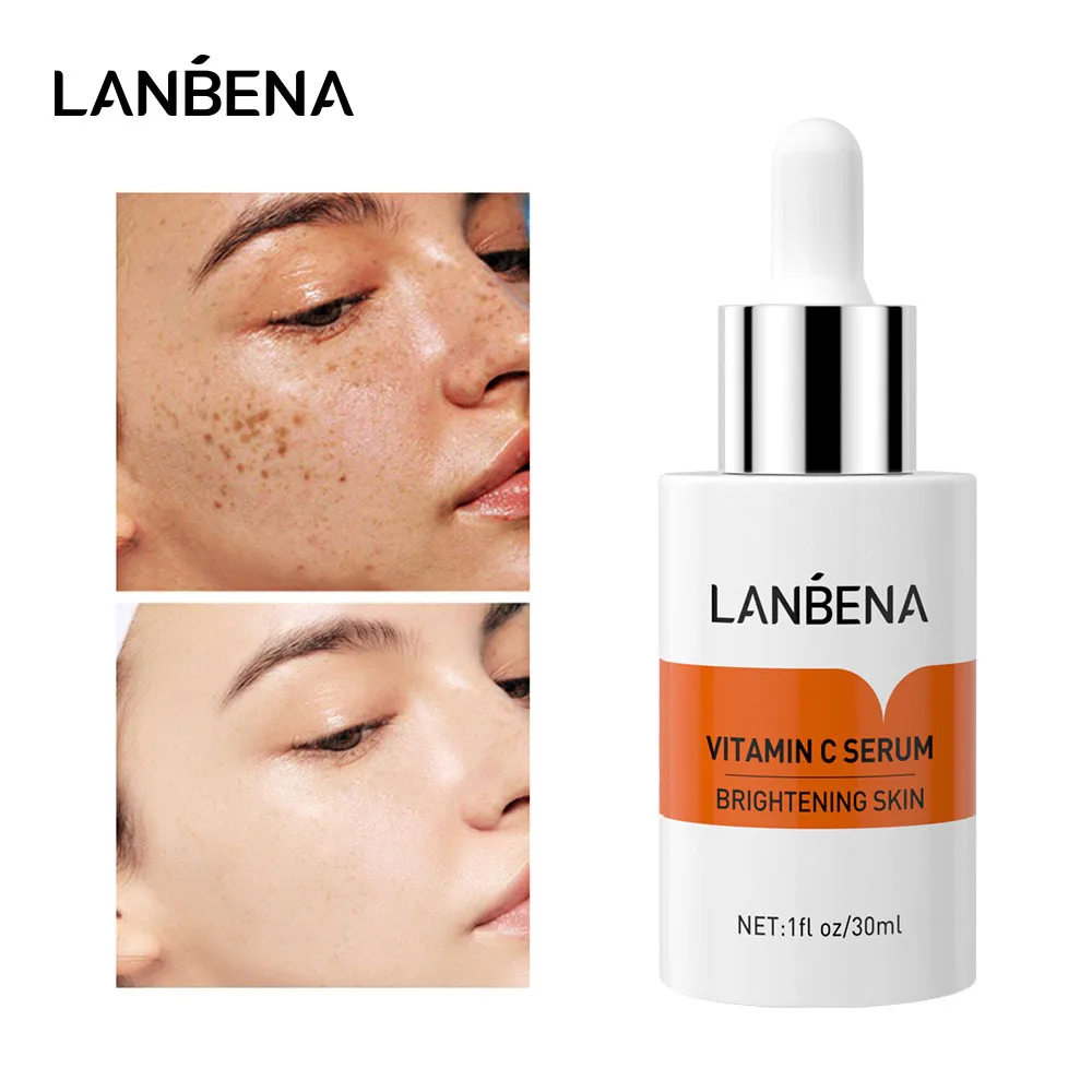 

LANBENA Vitamin C Whitening Serum Brightening Improve Dullness Fade Dark Spot Smooth Skin Anti-oxidation Anti-Aging Face Essence