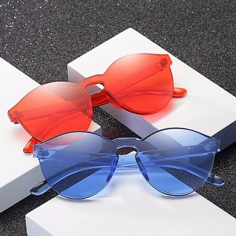 

Candy Color Trendy Ladies Women Plastic Round Reflective UV400 Transparent Lens Sunglasses Driving eyewear Beach glasses