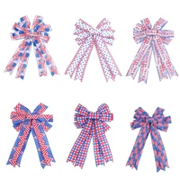12 large hair bows festival july 4th independence day striped flag for women girl diy hair accessories home garden decoration