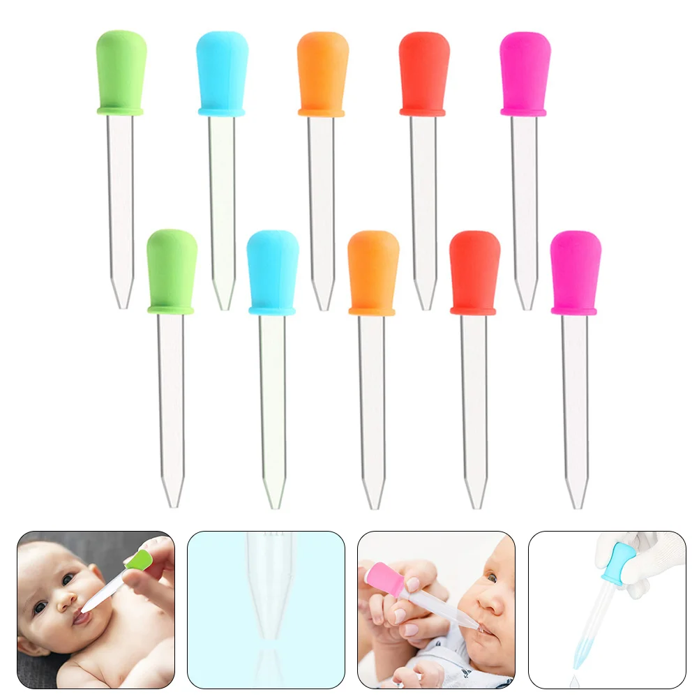 

10 Pcs Graduated Dropper Silicone Feeder Infants Toddler Medicine Calibrated Liquid Baby Newborn Kids