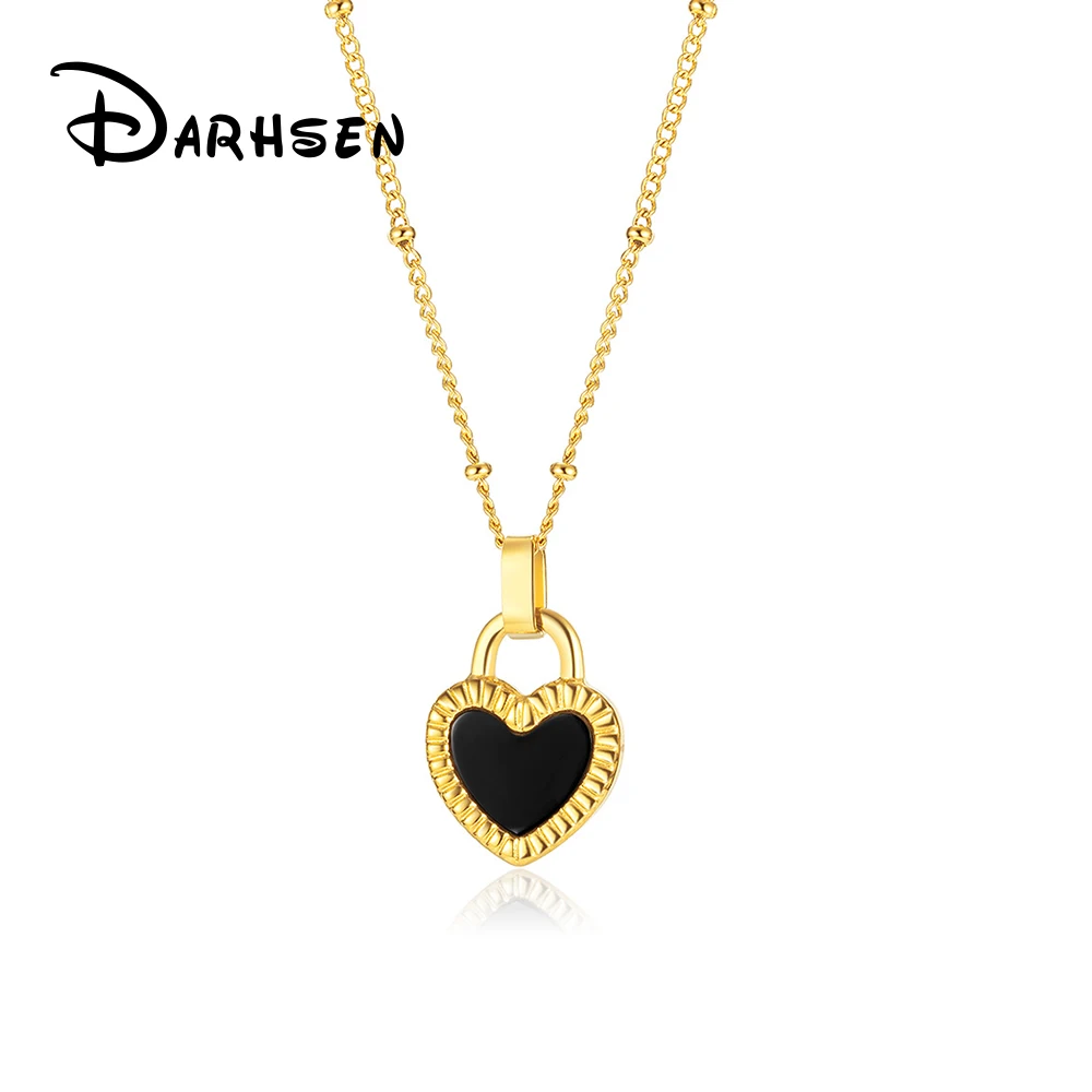

DARHSEN Lady Female Women Necklaces Letter M Pattern Round Pendants with Meaning Silver Gold Color Fashion Jewelry
