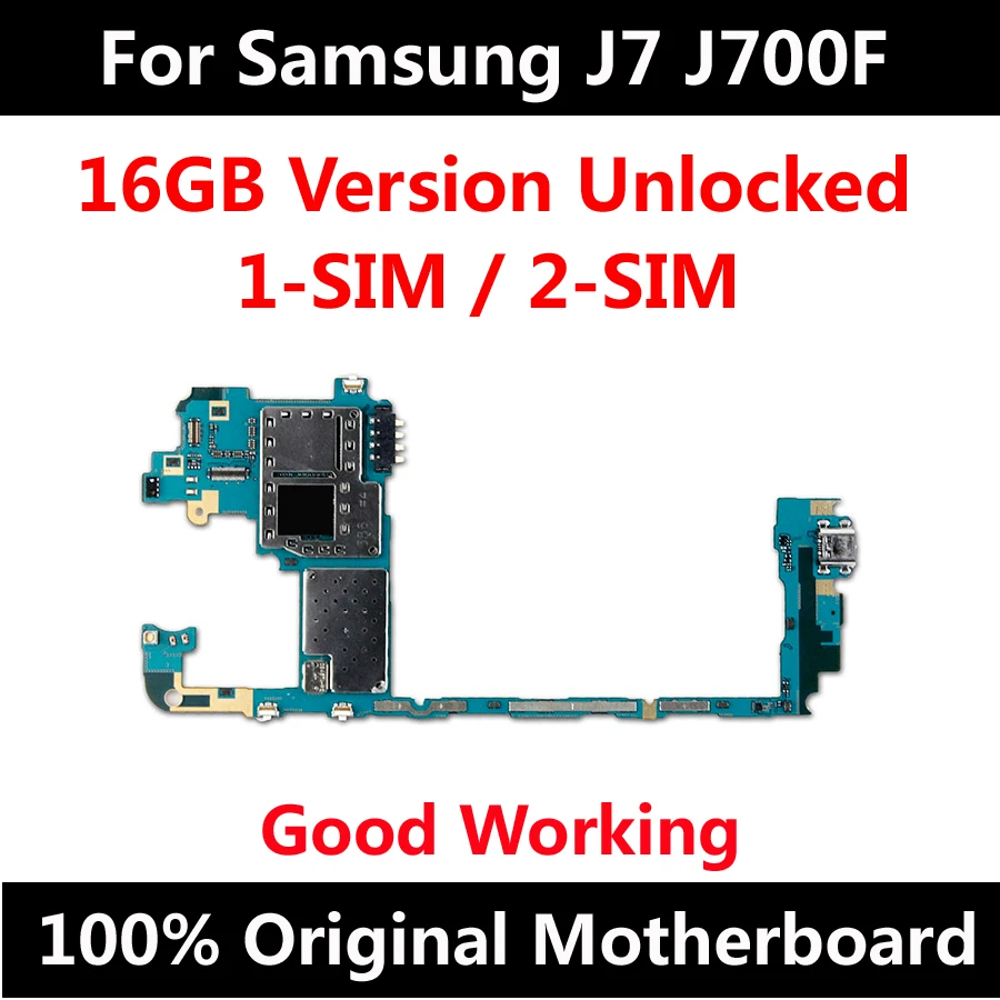 Оригинальная разблокированная логическая плата 16 ГБ для Samsung Galaxy J7 J700F - купить по