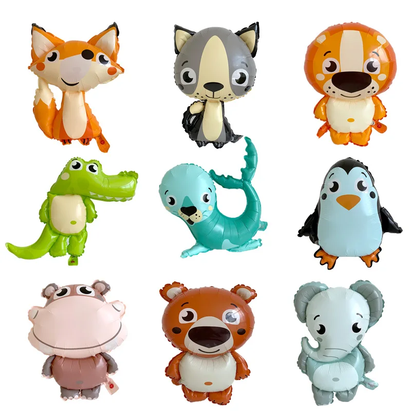 

Новинка, 1 шт., тигровые воздушные шары, искусственный леопард, собака, слон, воздушный шар, джунгли, лес, сафари, зоопарк