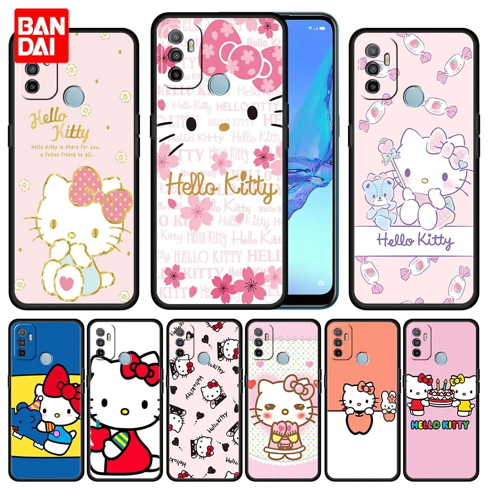 

Hello Kitty Super Case for Oppo A53 A52 A3s A5s A9 A15 A31 A54 A74 A93 A94 F19 Pro 4G 2020 Official Original Cover Capa Silicone