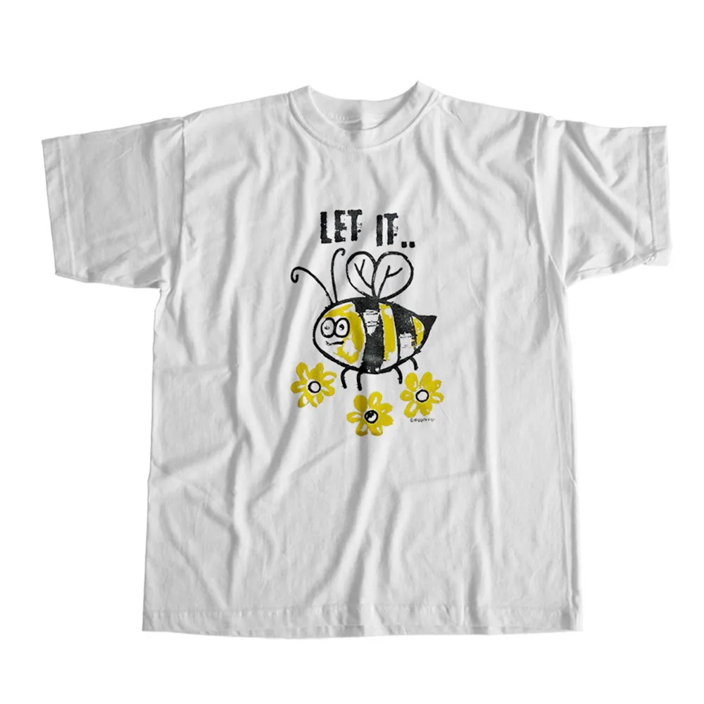 

Футболка COOLMIND в стиле унисекс из 100% хлопка с круглым вырезом и принтом пчел, Мужская футболка большого размера с пчелами, свободная футболка...