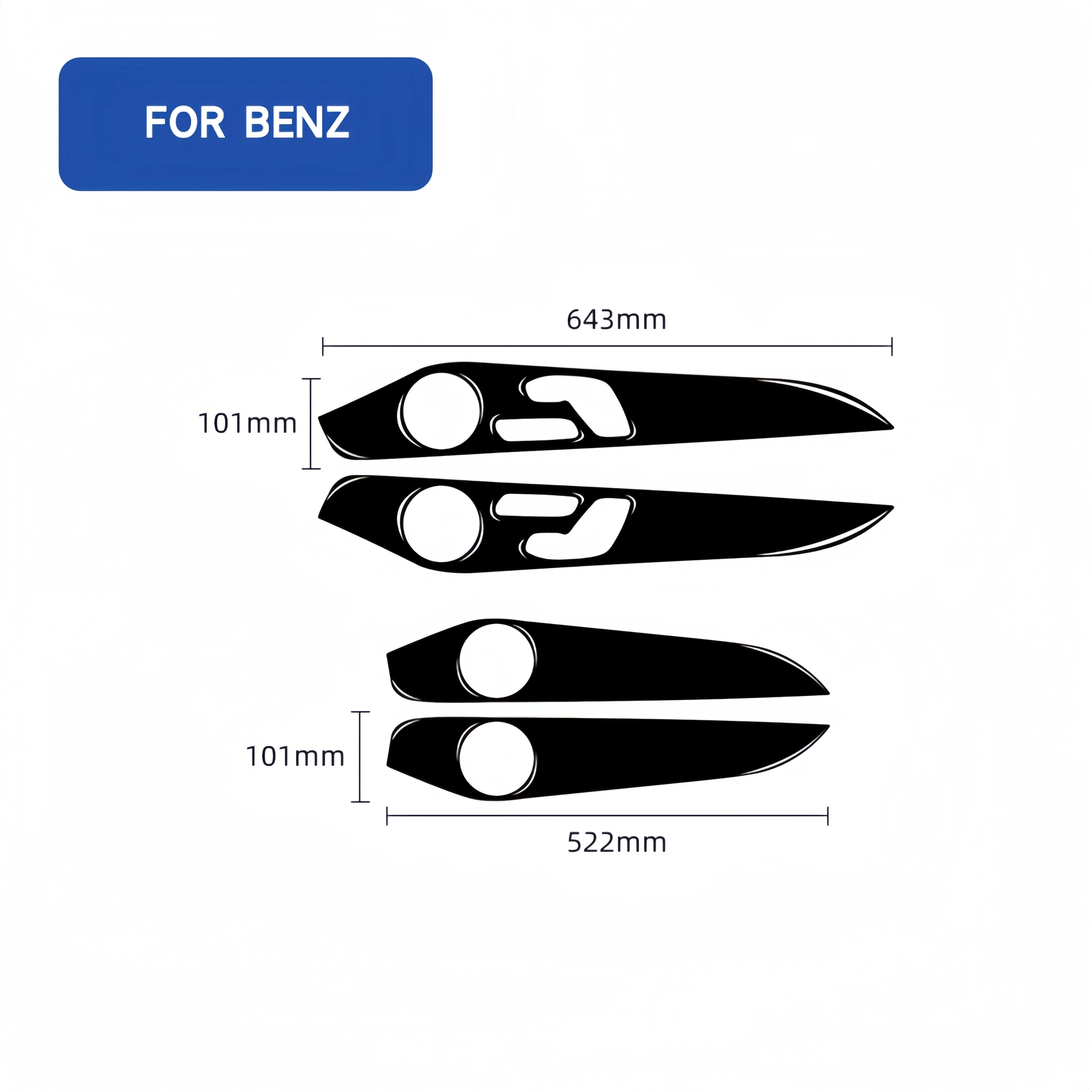 Для Mercedes W205 Benz GLC C Class 2014-2020 отделка для боковой двери под дерево полоса наклейка
