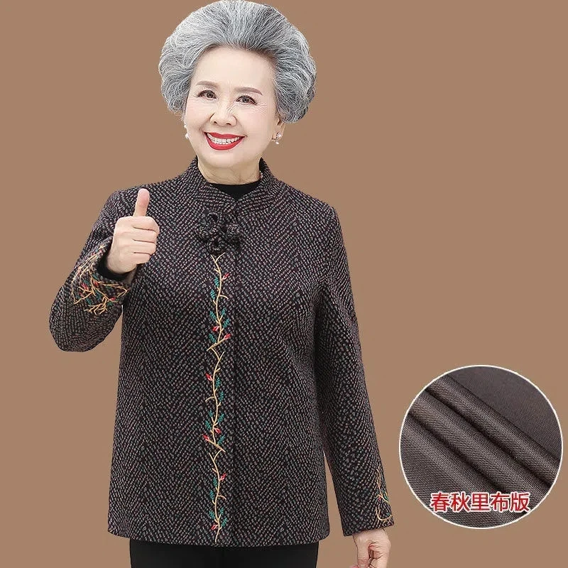 Зимнее бархатное пальто/без бархата толстая флисовая куртка для бабушки