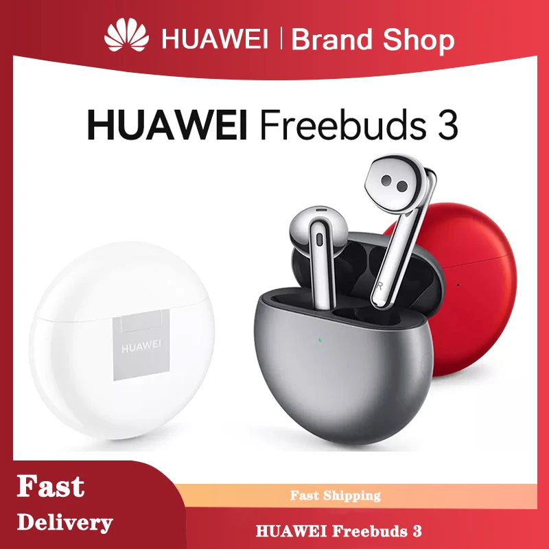 

Наушники nirкабель Huawei Freebuds 3, гарнитура Bluetooth, шумоподавление, Aktif, наушники с басом, датчик