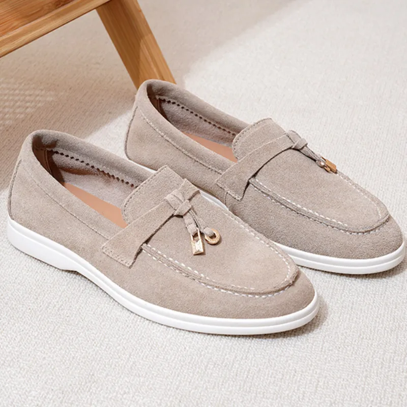 

P лоферы из натуральной кожи, женская черная обувь с металлической пряжкой, Кожаные слипоны на плоской подошве, с острым носком, искусственная кожа, повседневная обувь