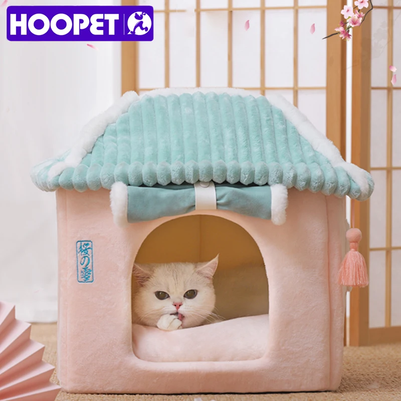 Cheap Hoopet casa de inverno para animais de estimação, ninho macio para cães, caminha de dormir para gato, cachorro, filhote de cachorro, tendas quentes, cama removível, ninho para chihuahua