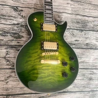 famous electric guitar selected green tiger veneer gold accessories professional wood free delivery to home