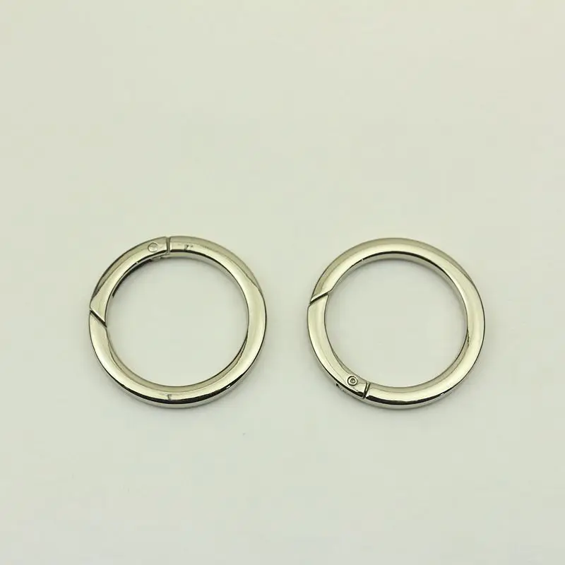 10Pcs 50mm Flat Metal Spring Rings Bag Strap Hook Buckle Handbag O Ring Connector Belt Clasp Dog Collar Buckles DIY Accessory