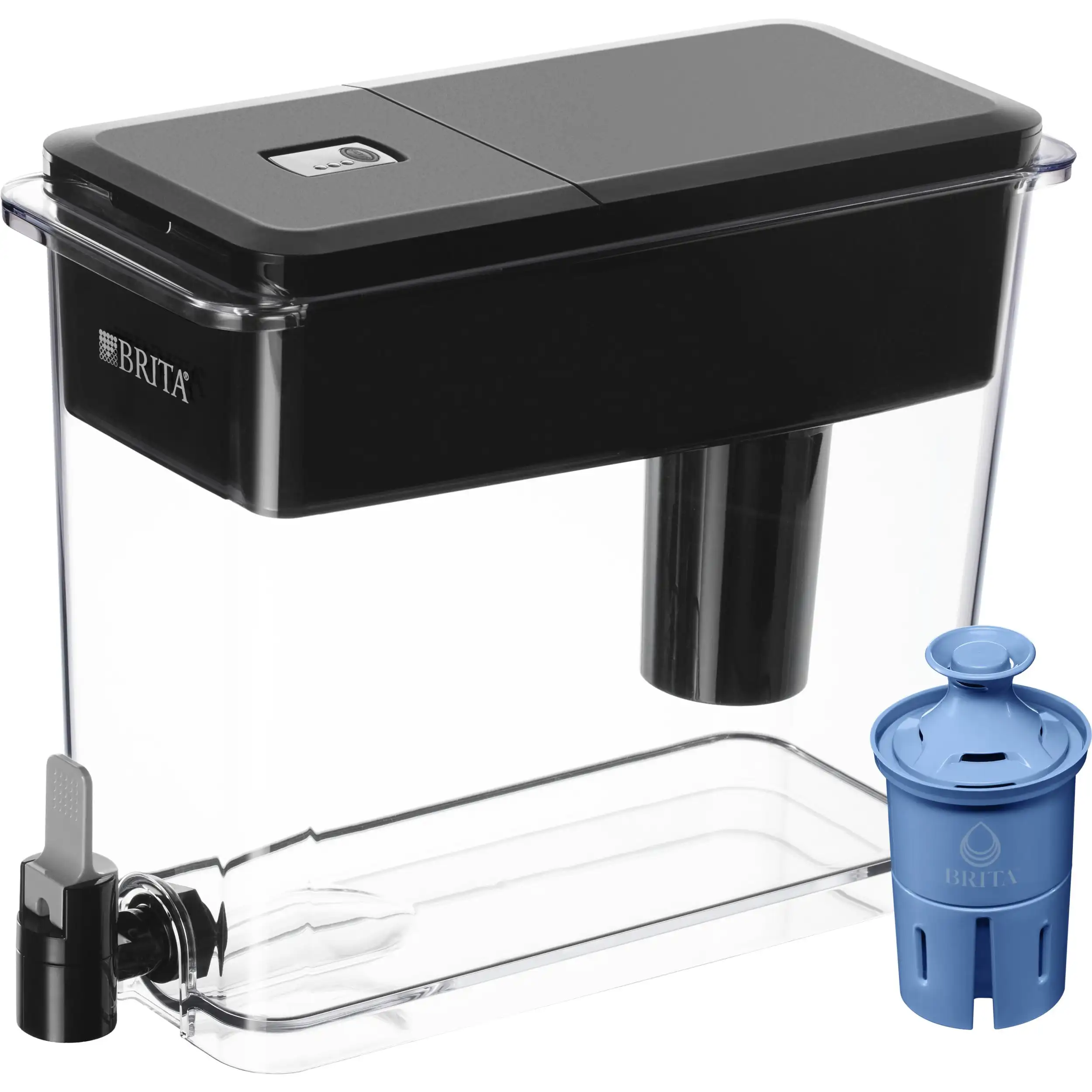 

Ultramax Polystyrene 27-Cup Black Water Filter Dispenser, with 2 Elite Filters