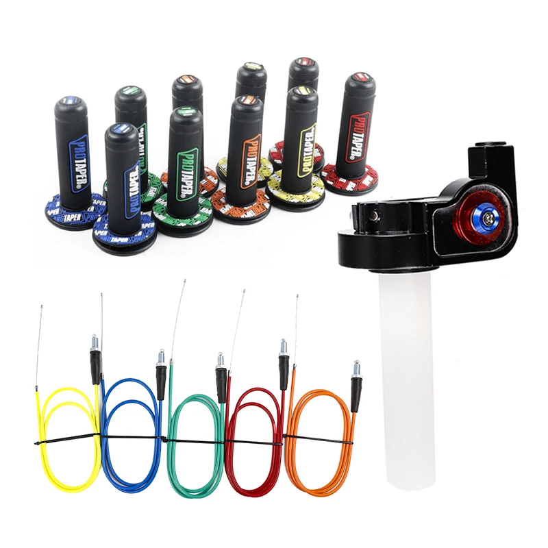 

Motorcycle Grip W/ 1/4 Quick Turn Throttle 1200mm Throttle Cable, 7/8" PRO TAPER Handlebar Dirt Pit Bike Motocross Parts