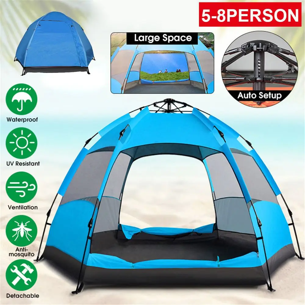 

3~4/5~8 Person Camping Tent Waterproof Outdoor Hiking Travel Tent Backpacking Cycling Tent Four Seasons Camping Tent