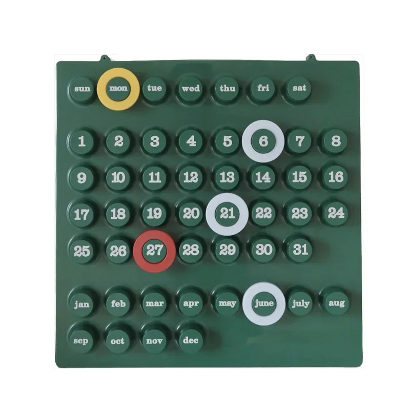 

Ретро вечный календарь из пластика