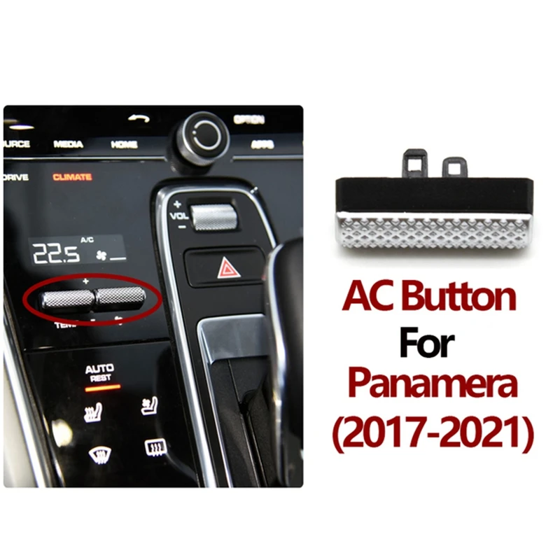 

Car Inner Central Console AC Temperature Control Button Replacement For-Porsche Panamera 2017-2021