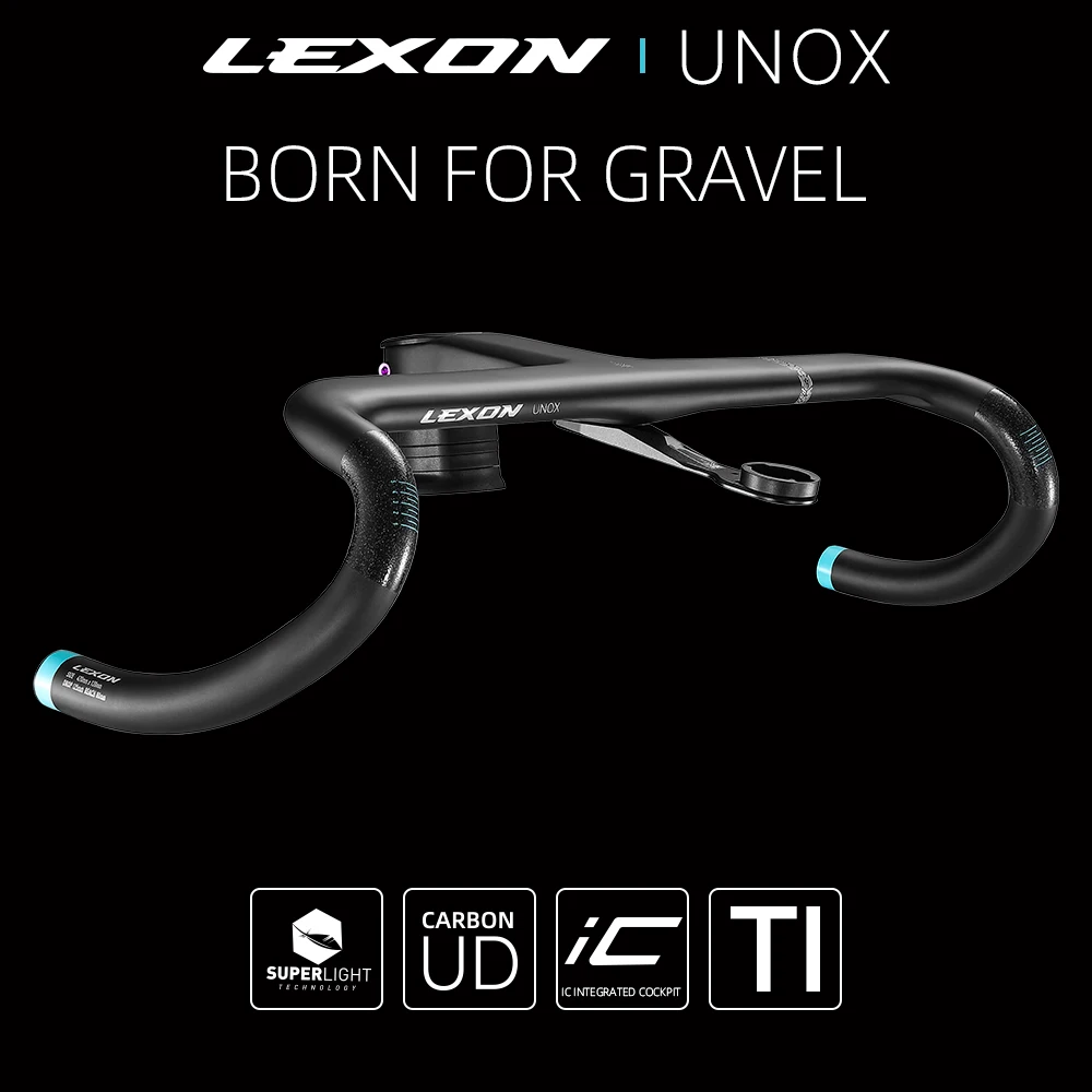 

LEXON Carbon Road Bike Integrated Handlebar 28.6mm/31.8mm Light Gravel Handle bar Stem T1000 Racing Bent Bar Bicycle Accessories