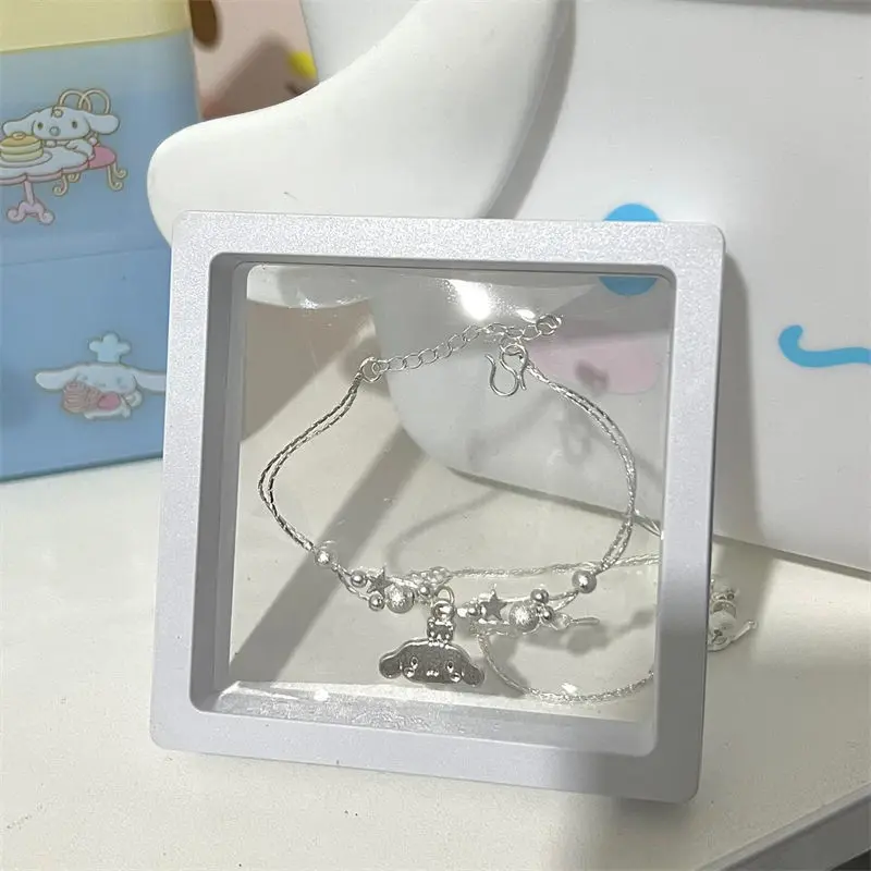 

Браслет Sanrio из мультфильма Hello Kitty Cinnamoroll Kuromi, серебряная цепочка Y2K, подарок для девушки, милая модная ручная бижутерия, игрушки для девочек