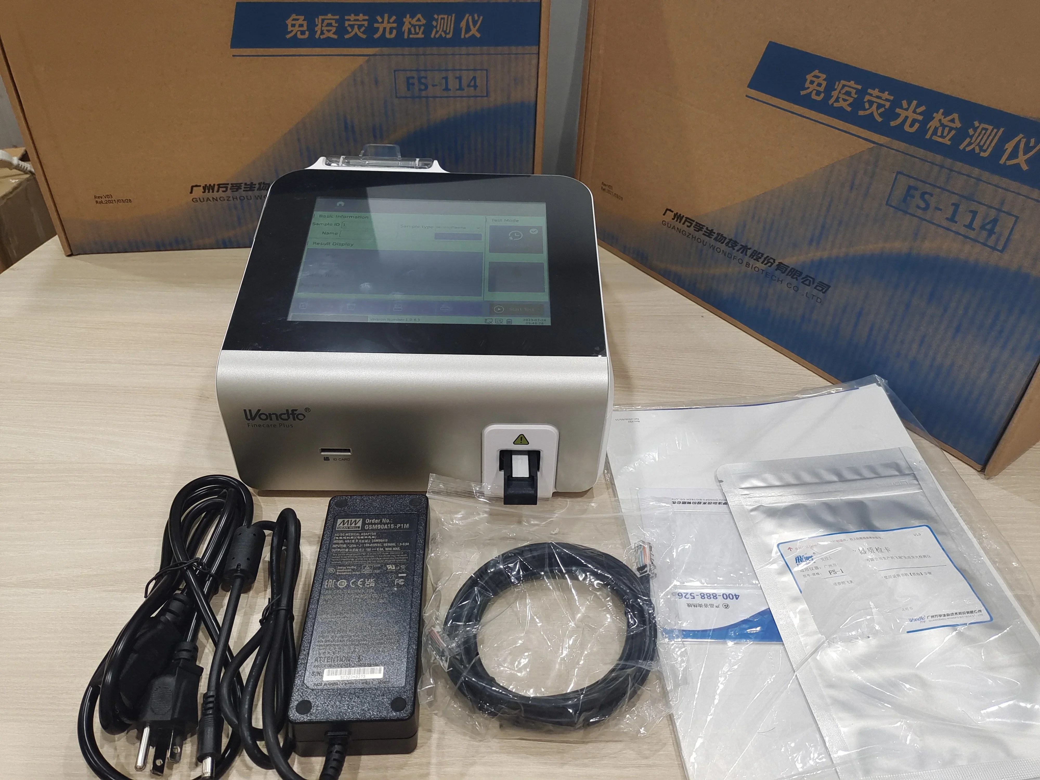 Анализатор флуоресцентного иммуноассиала Wondfo Finecare FS-114 для испытательных