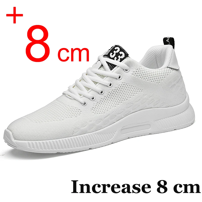 

Men Sneakers Elevator Shoes Hidden Heels Breathable Heightening Shoes For Men Increase Insole 6CM Sports Casual Height Shoes