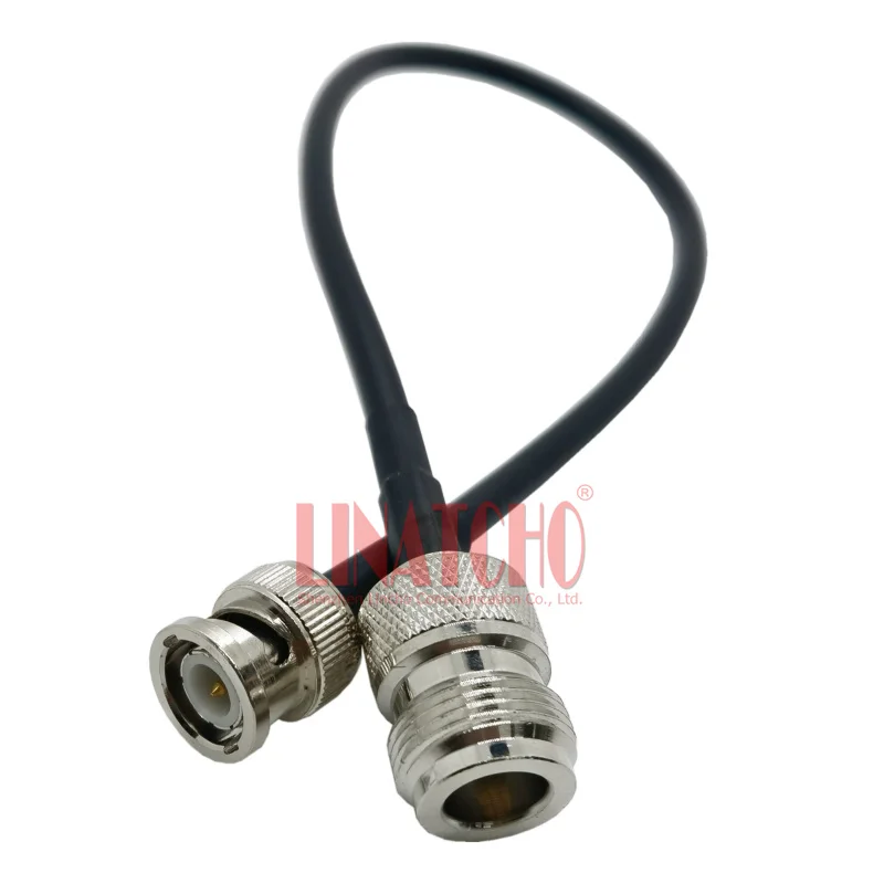 

Коаксиальный кабель 30 см RG58U 50 Ом N переходник с гнезда на гнездо BNC