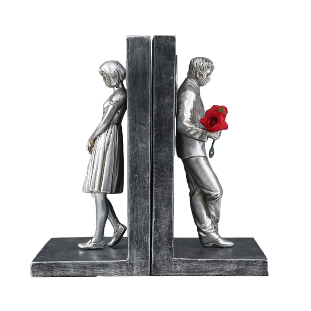 

Bookends Book Holder Stand Figurine Bookshelf Stopper Office Shelves Shelf Bookend Display Cute Rustic Lovers Vintage Stands