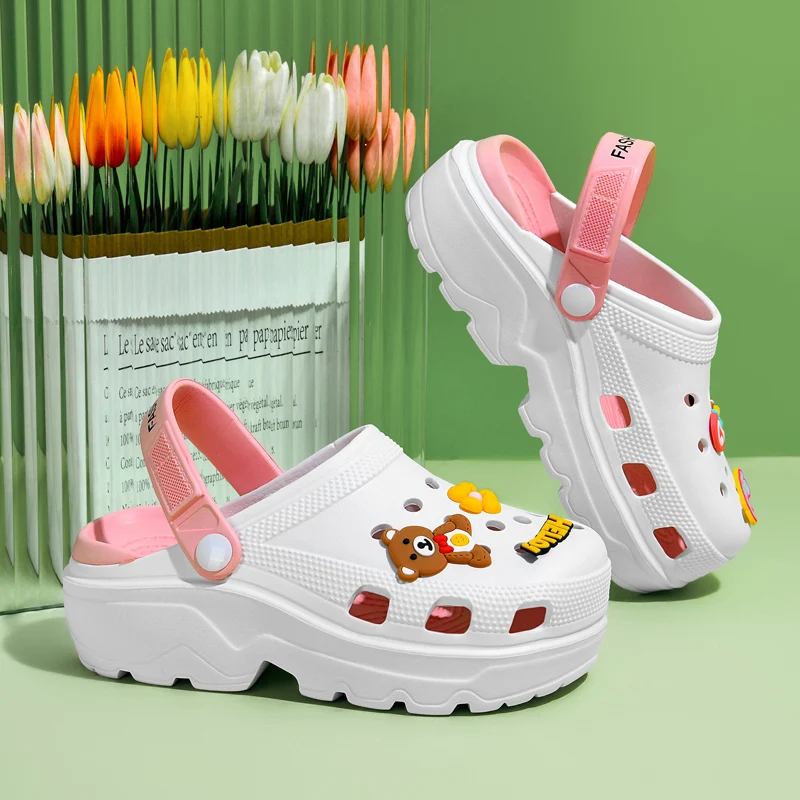 Летняя женская обувь толстые сандалии пляжная уличные спортивные и тапочки