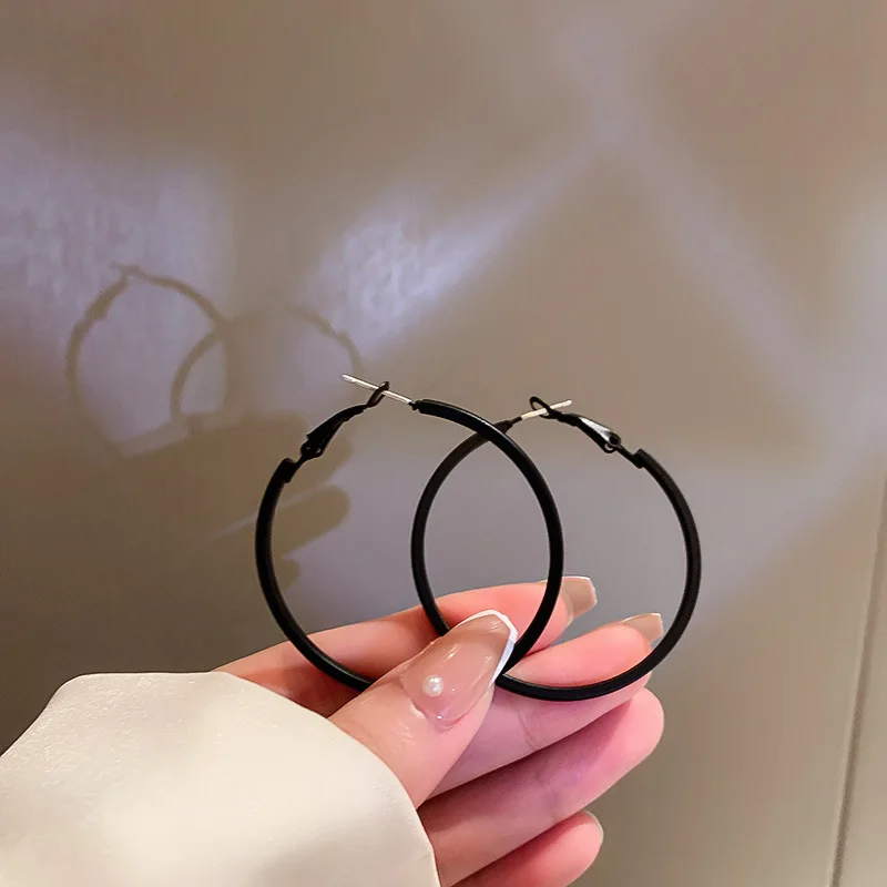 

Классическая черная простая круглая игла из серебра 925 пробы, аксессуары для ювелирных изделий без аллергии
