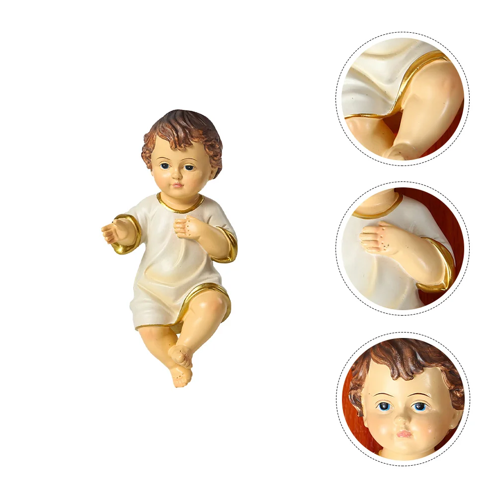 

Jesus Baby Figurine Statue Resin Nativity Religious Ornament Decor Figurines Statues Figure Child Home Holy Adornment Decoration