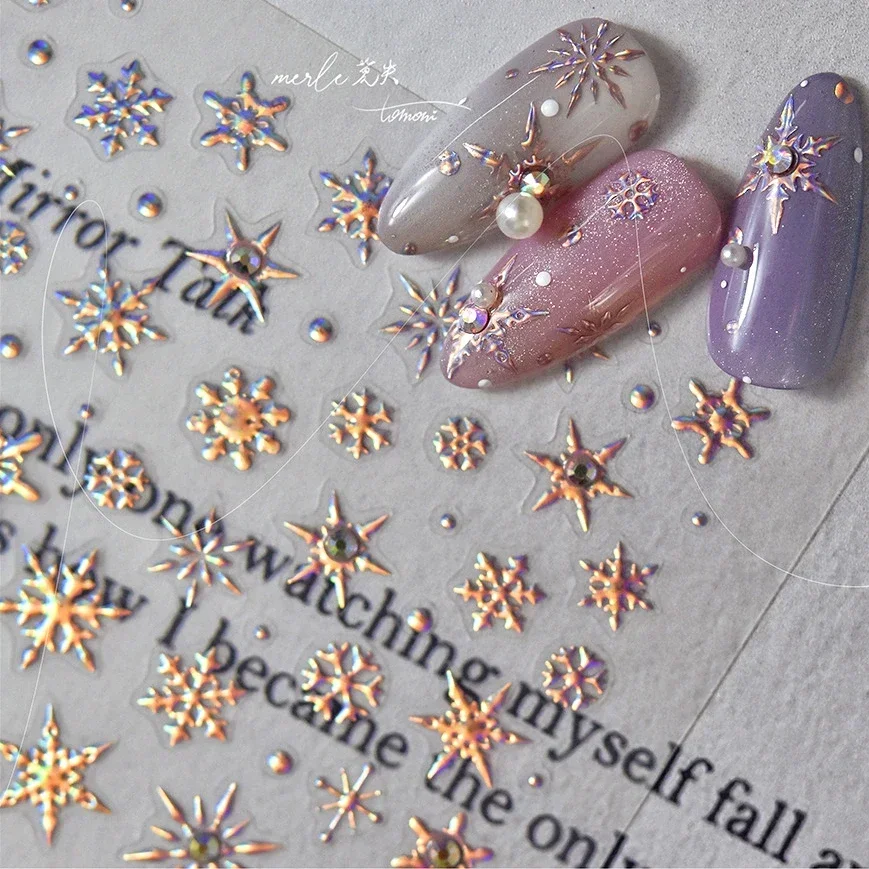 Зимний Рождественский Кристалл Нежный Шестигранник Романтический Лазерный