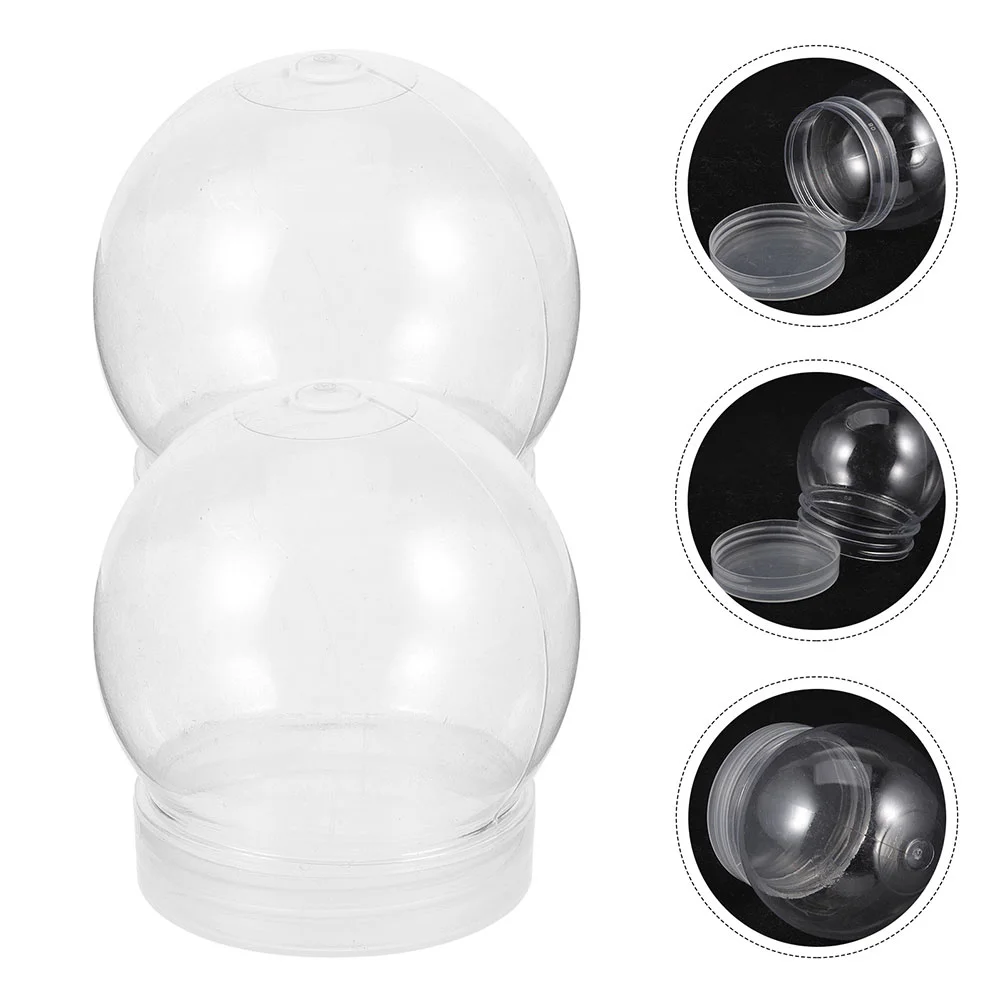 

20pcs DIY Snow Globe Water Globe Clear Plastic with Screw Caps Reusable Globe Ball for DIY Schneekugel