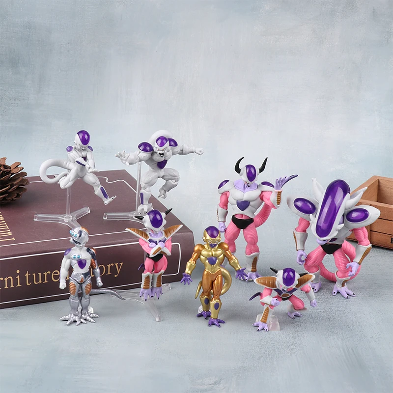 

8Pcs Anime Dragon Ball Z Action Figure Frieza Deformed Full Form Fighting Figurine PVC Collectible Model Doll Toy Kid Gift