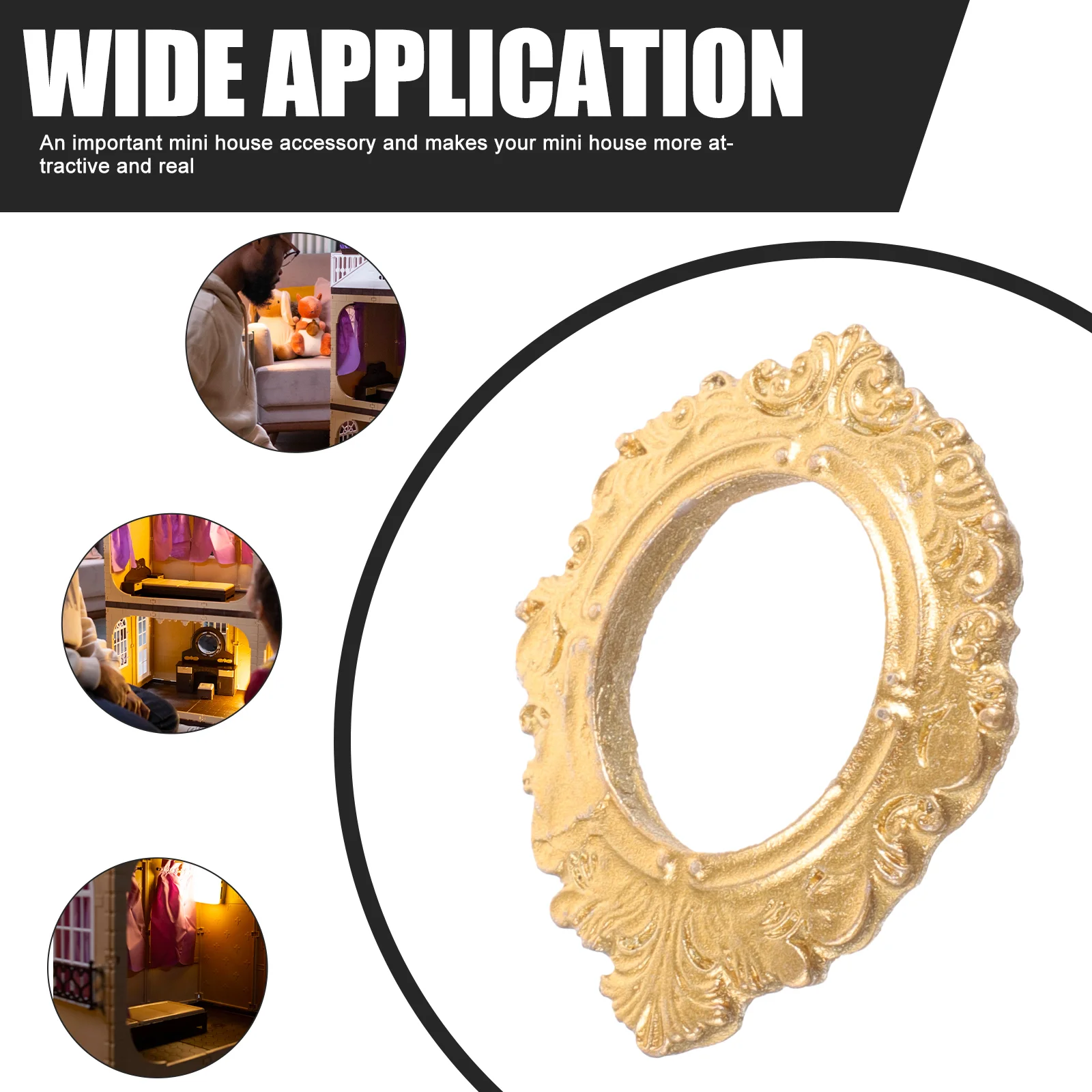 15 шт. игрушечная комната фоторамка домашний декор мини смола золотые фоторамки