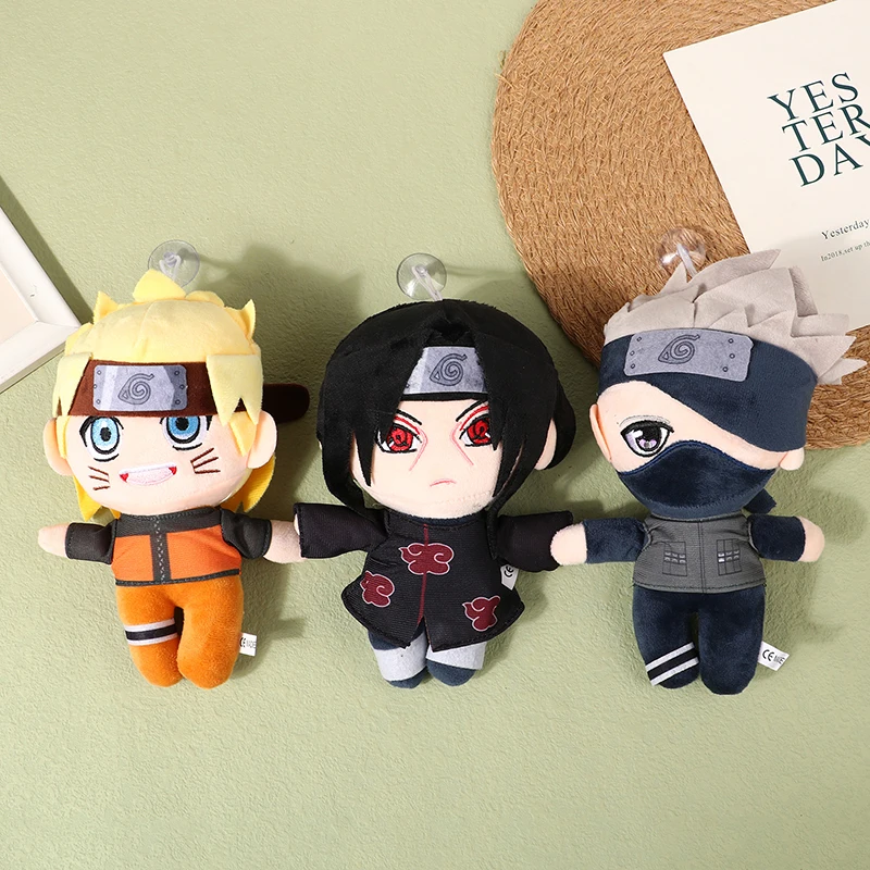 

20CM Naruto Anime Plush Toys Cute Naruto Uchiha Itachi Kakashi Figure Stuffed Dolls Cartoon Keychain Pendant Kids Christmas Gift