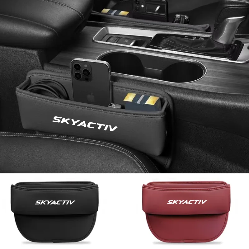 

Car Seat Organizer Crevice Storage Box Car Organizer Gap Slit Filler Holder For Mazda Skyactiv Technology Logo 3 6 CX 5 CX3