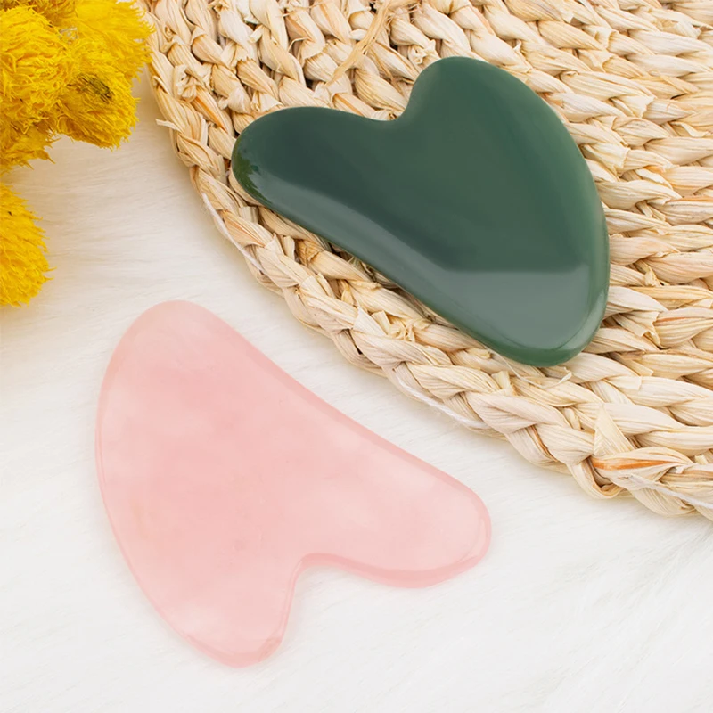 

Hot Natural Stone GuaSha Jade Facial Beauty Scraping Massage Tools for Face Body Gouache Scraper Skin Lifting Wrinkle Remover